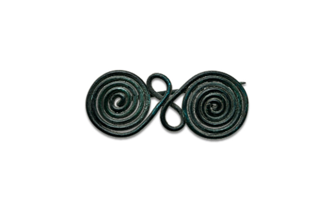 Double Spiral Brooch